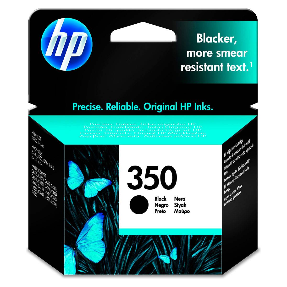HP 350 Blækpatron (200 sider) Sort