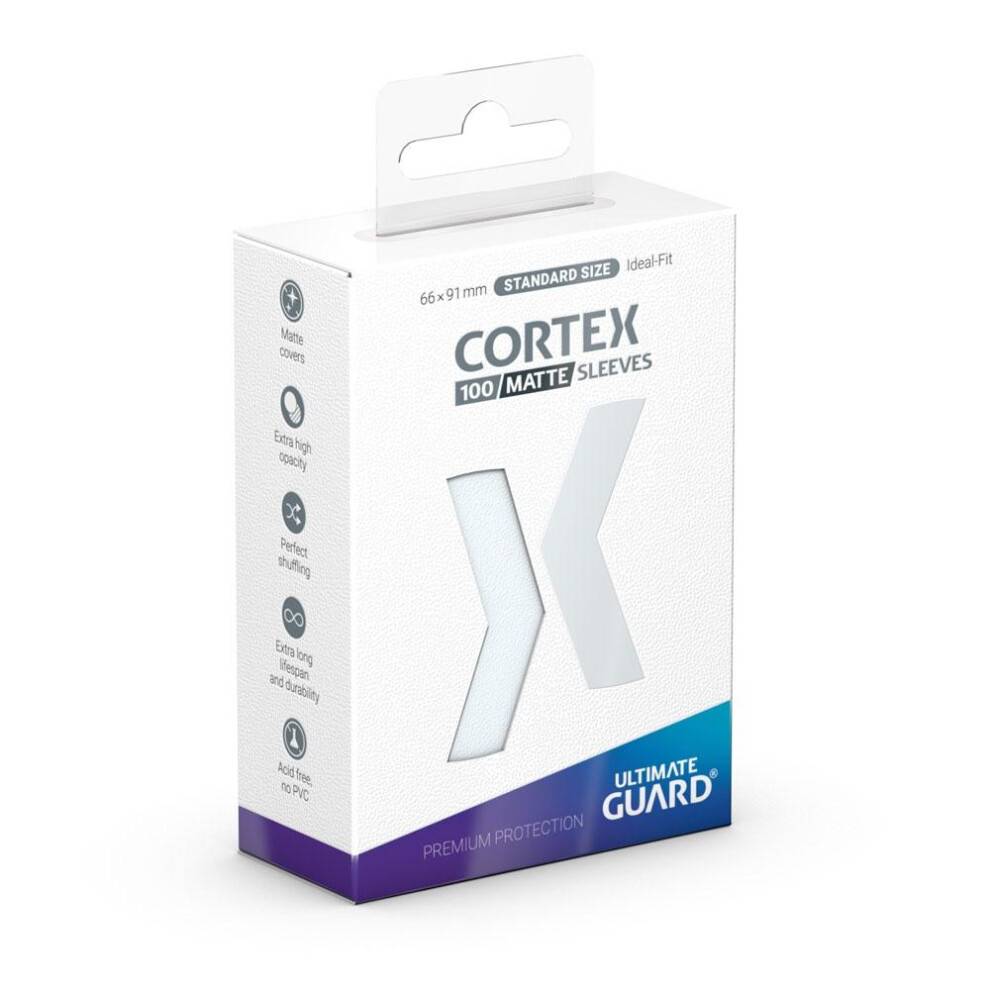 Ultimate Guard Cortex Ydre kort ?rmer 100 Standardst?rrelse TCG-?rmer 66 x 91mm Gennemsigtig ryg Matte finish Ingen PVC & syrefri h?j klarhed