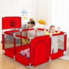 Comomy Baby Playpen, inomhus- och utomhusaktivitetscenter för barn, robust säkerhetsområde med supermjukt ventilerande n