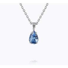Caroline Svedbom Petite Drop Halsband/ Lapis (Rhodium)