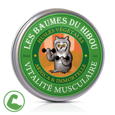 BALM M. SHEA BUTTER & ARNICA BALM - MUSKELØMHED - OWL BALM MUSCLE VITALITY - BAUME DU HIBOU - balsam - Les Baumes du Hibou - StudioBuus