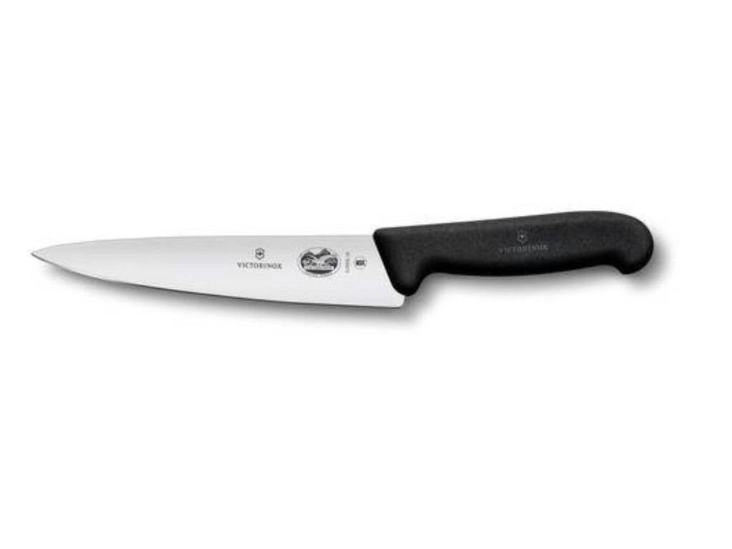 Kokkekniv Fibrox sort, 25 cm klinge, stk