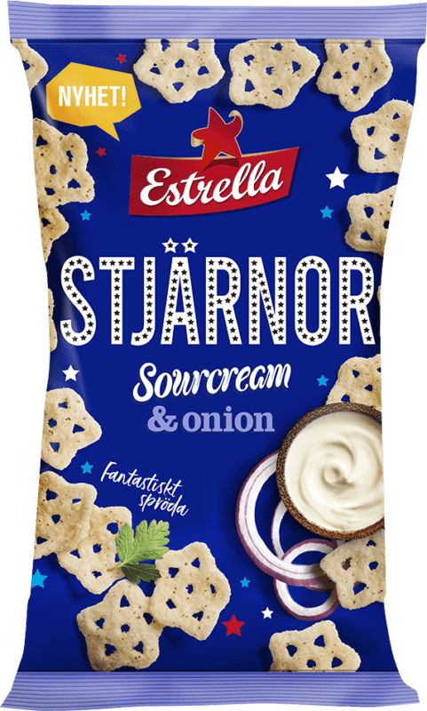 Estrella Stjärnor Sourcream & Onion 85g