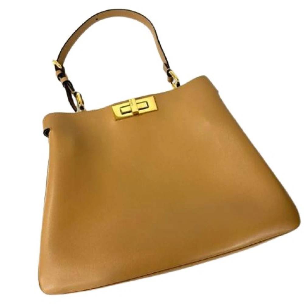 Fendi Vintage Pre-owned Vintage Håndtaske - Vintage - Dame - Beige - ONE SIZE - Læder