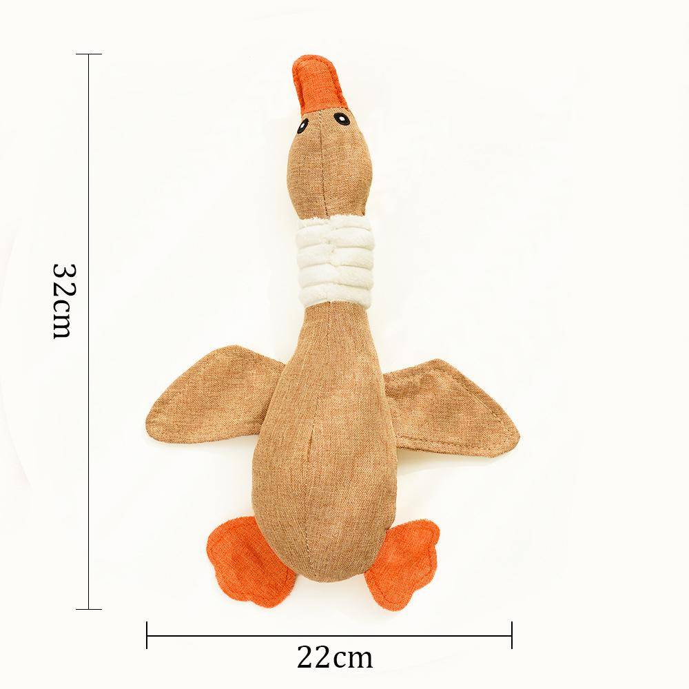 Cute Dog Plush Toys Pet Duck Squeak Toy for Puppy Sound Wild Goose Chew Toy for Small Middle Large Dogs Teeth Cleaning