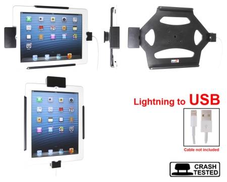 Brodit Holder med fjederlås, Apple iPad 4th Gen (A1458, A1459, A1460)/With Retina (Lightning Connector)