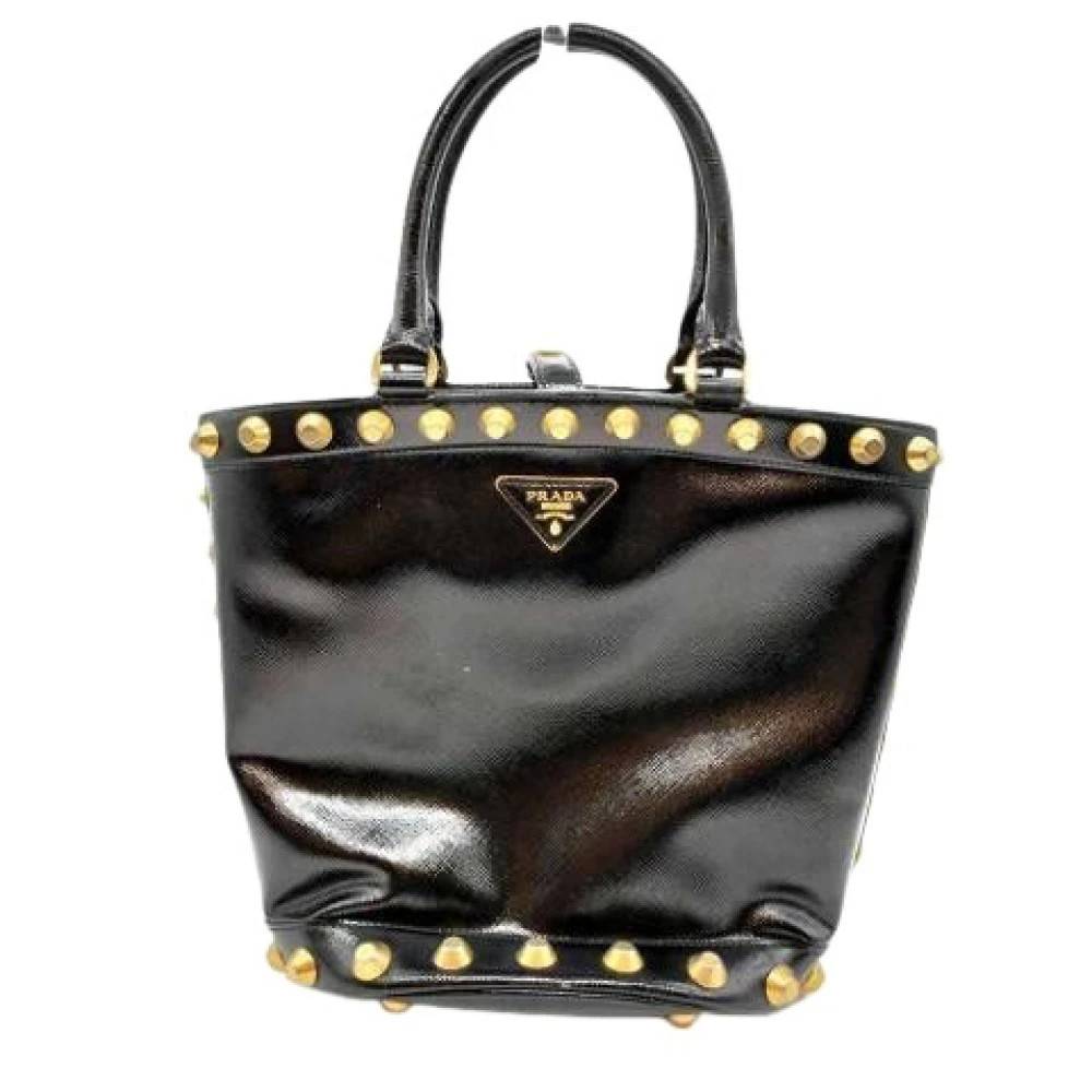 Prada Vintage Pre-owned Vintage Saffiano Bucket Bag - Vintage - Dame - Brun - ONE SIZE - Uld