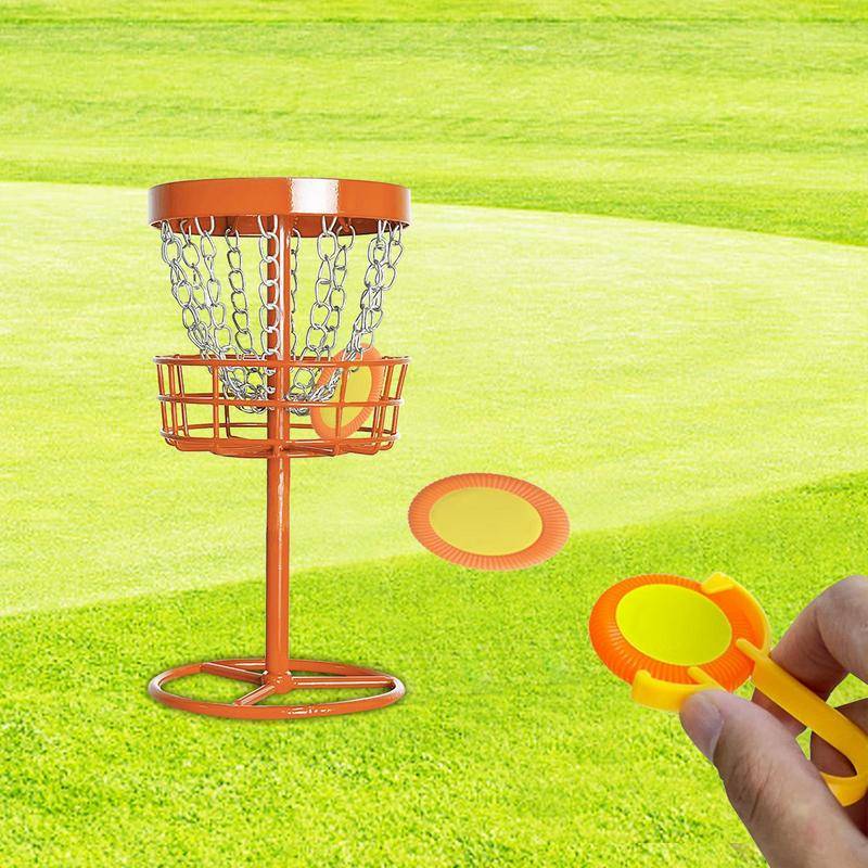 Bärbar Discgolfkorg Kraftig Korg för Kastträning Bärbar Kastkedjemål Utomhussporttillbehör
