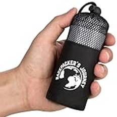 Backpacker's Journey resesovsäck (endast 155 g) Ultralätt och utrymmesbesparande sovsäck i mikrofiberhatt (Grå)