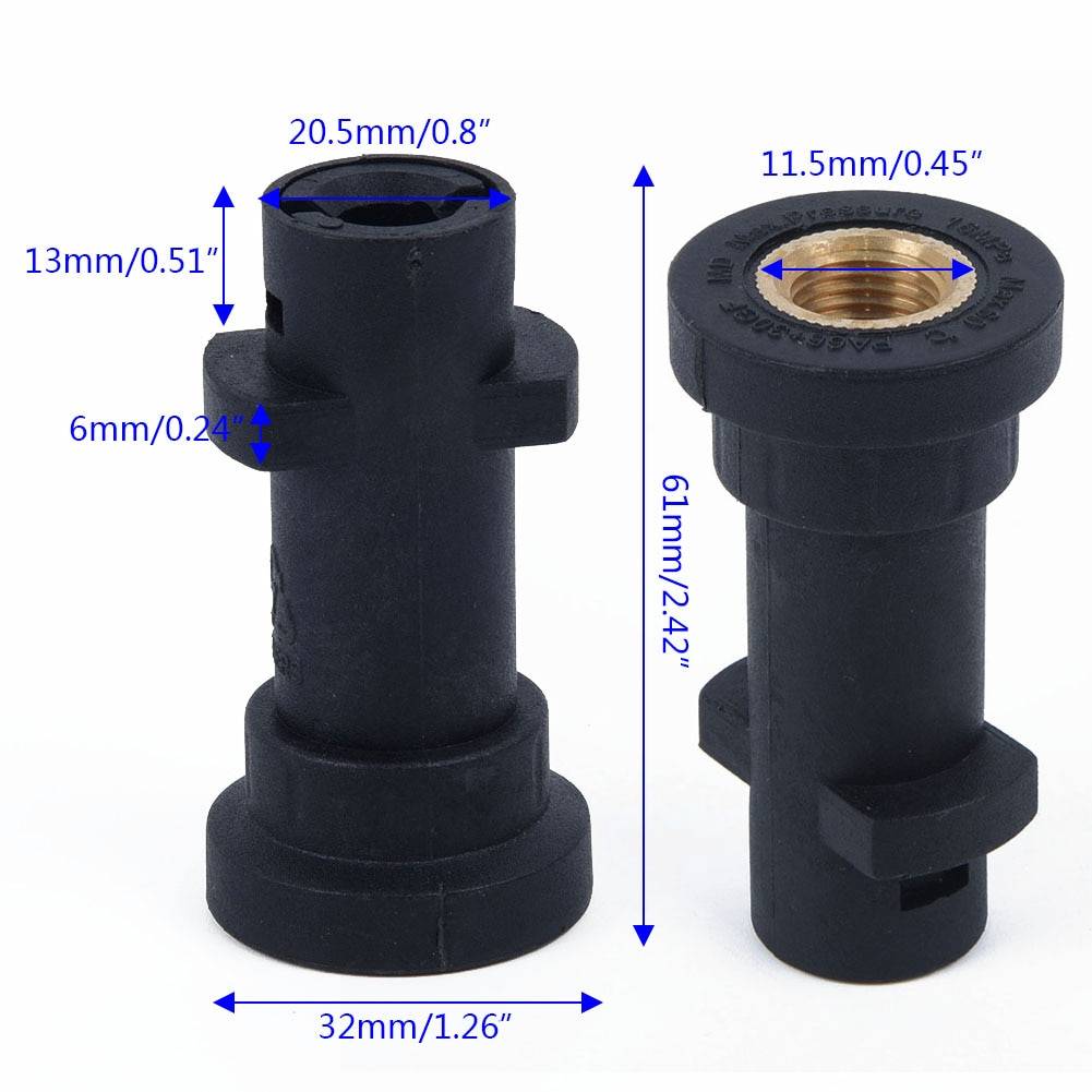 Passar karcher k -serien högtryckstvättadapter bajonettkontakt 1/4 bsp skumlans alla k2, k3, k4, k5, k6 & k7 -serie pars