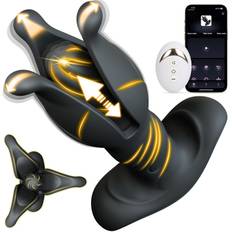 SuperLove Perfect Expander Thrusting & Vibrating Anal Plug with Remote & App Black