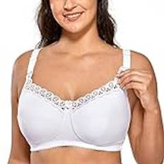 Gratlin Women's Nursing Bras Cotton Plus Size Maternity Wireless Comfort Breastfeeding Bra Vit 80G