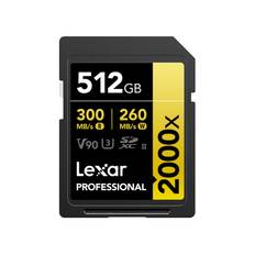 Lexar SDXC Pro 2000x UHS-II U3 R300/W260 (V90) 512GB