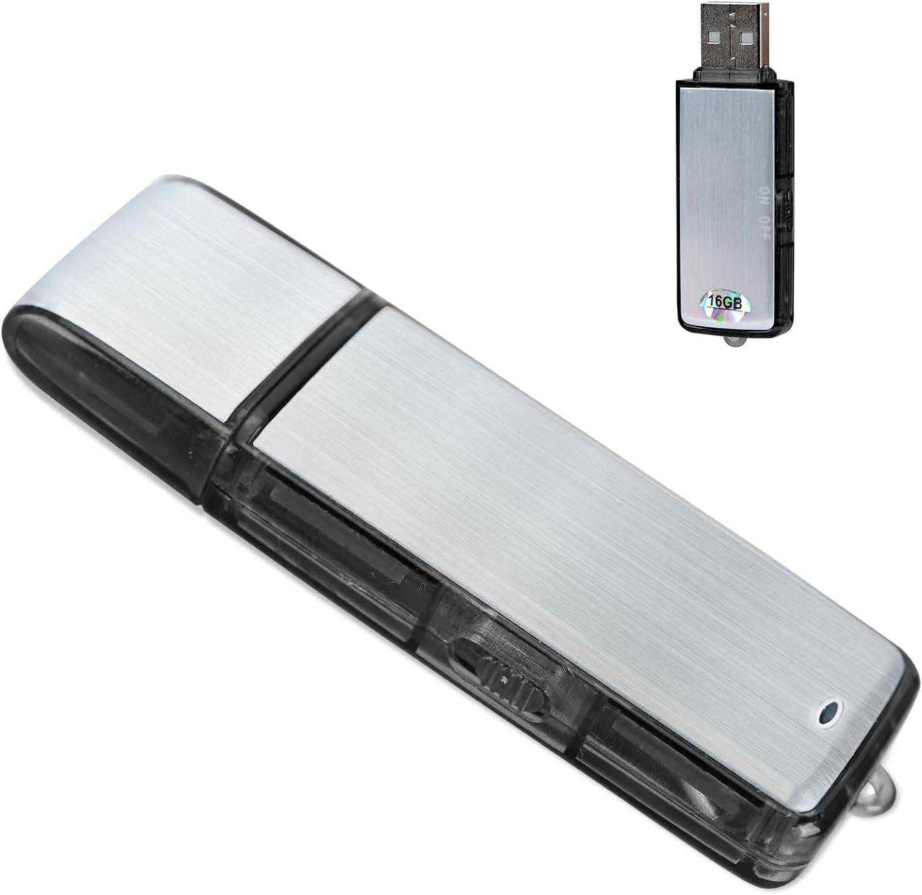 Mini digital stemmeoptager - 16 GB hukommelse med touch-funktion - 6,6x2,0x0,9 cm