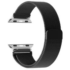 Milanese looprem för Apple Watch band 44mm 40mm 45mm 49mm 41mm 38mm 42mm 44 mm Armband iWatch Series 9 3 6 5 SE 7 8 Ultra 2 svart black 42mm 44mm 45mm 49mm