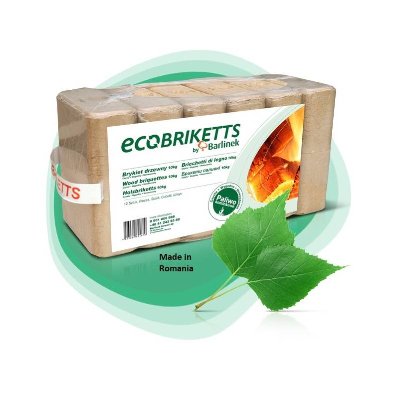 Barlinek Træbriketter EcoBriketts 1 palle (480 kg).