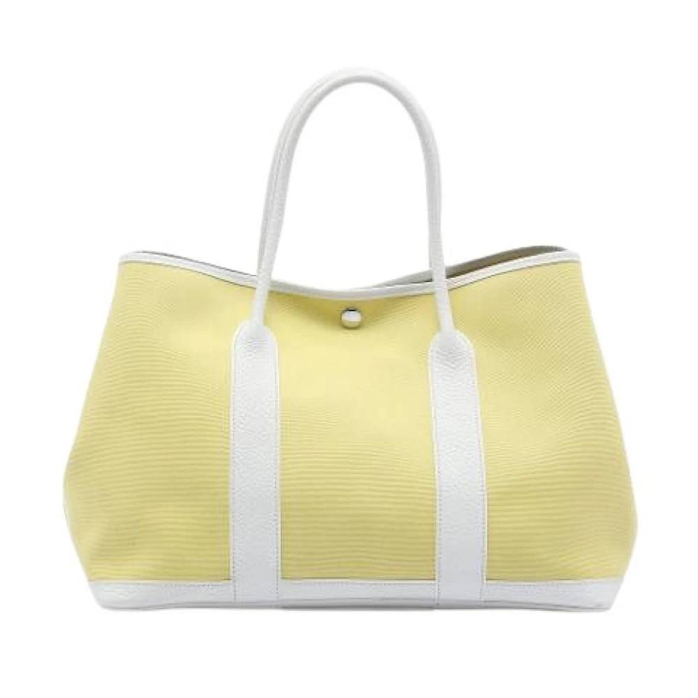 Hermès Vintage Pre-owned The Garden Party Tote Bag - Vintage - Dame - Gul - ONE SIZE - Uld
