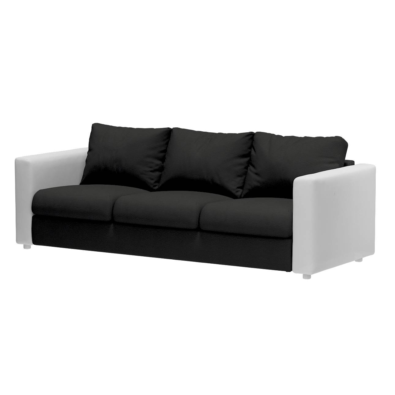 Vimle betræk 3-pers. sofa u.armlæn, Sort, 211 x 98 x 83 cm, Etna