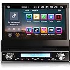 Erisin 7 tums 8-kärnig Android 12 4 GB 64 GB skalbar 1 Din universell DVD-bilradio med GPS GPS HD pekskärm integrerad trådlös Carplay Android Auto Bluetooth DSP OBD2 TPMS DVB-T2 DAB+ WiFi USB