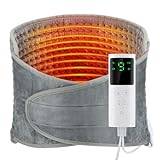 Elektrisk Värmepåse, Midjevärmeunderlag Med LCD-Kontroller, 9 Värmnivåer, 4 Timgångar, Mjuk Touch, Snabb Uppvärmning, Maskintvättbar, Utmärkt För Midja Rygg Mage Ben Kropp -30x126cm