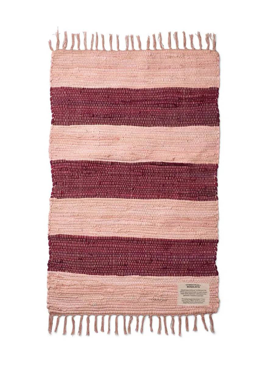 Chindi tæppe, 60x90 cm fra Bongusta Wine & Peach - Jacobsen Plus