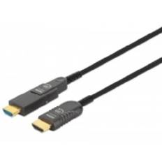 Manhattan 355520, 30 m, HDMI Type A (Standard), HDMI Type D (Micro), 18 Gbit/sek., Audio Return Channel (ARC), Sort