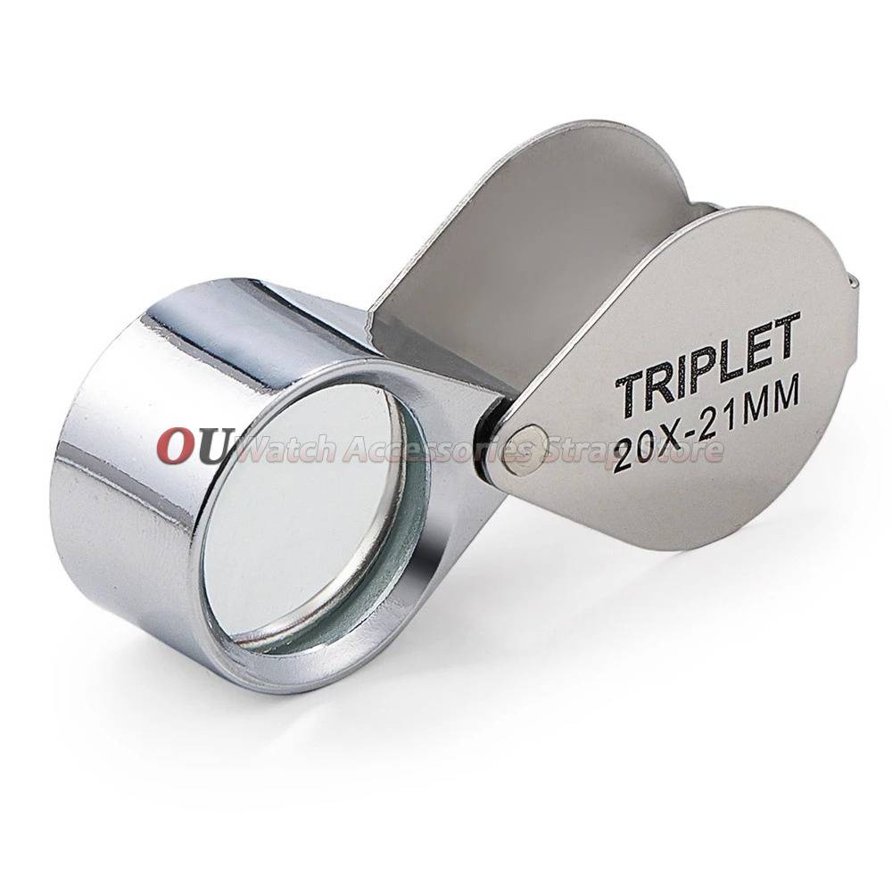 Folding Jewllery Magnifying 10X 20X 30X Portable Loupe Glass Pocket Size Jewllery Magnifier Glasses Magnification Metal Tools