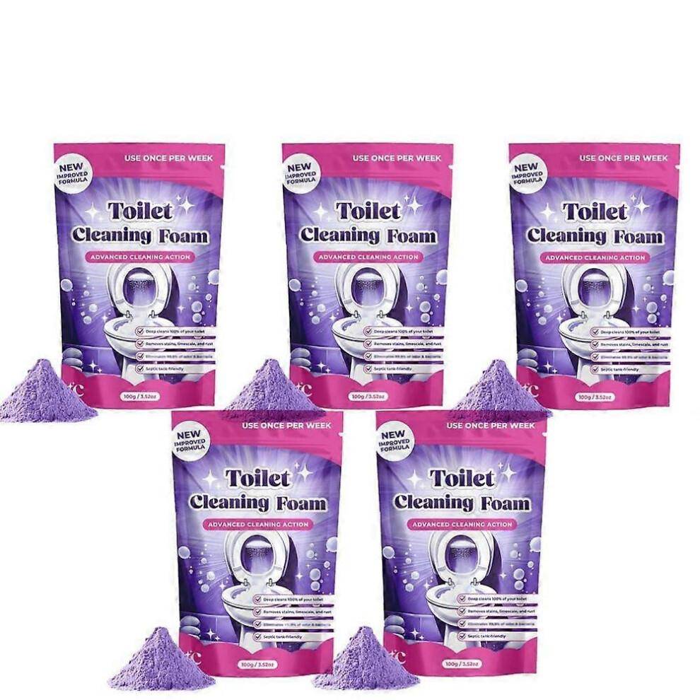 (5 st)1-5x Fizzclean Toaltskumsrengöring, Kraftfull Insta-Action Fizzclean Rengöring