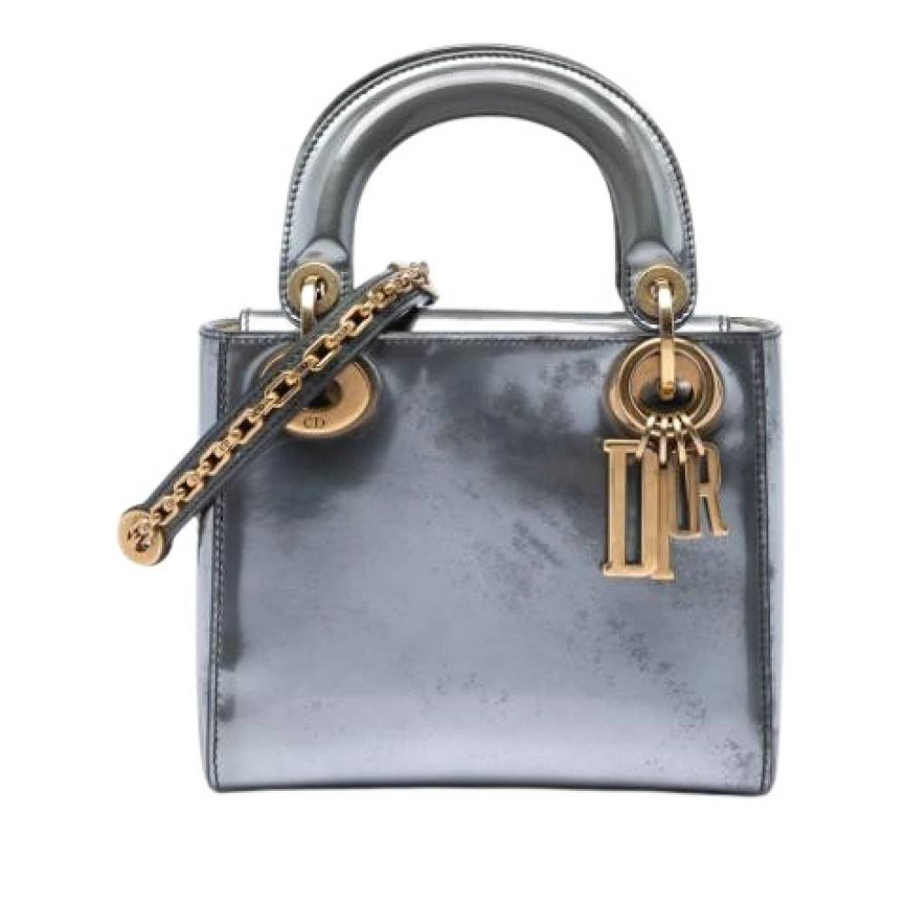 Dior Vintage Pre-owned Lady Dior Håndtaske - Vintage - Dame - Grå - ONE SIZE - Uld