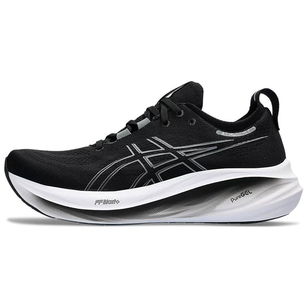 Asics Gel Nimbus 26 4E Bred Svart Grafitgrå Herr Sneakers 1011B796-001 42