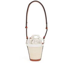 Maison Margiela - Fire vävd bucketbag - herr - bast/polyester/bomull/kalvskinn - one size - Neutral
