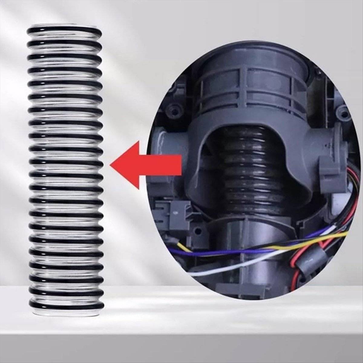 (ABZD) Lower Hose Replacement for Tineco Floor ONE S3/S5/S6/S7 and Breeze Vacuum Cleaners + 2 Hoses, Screwdriver