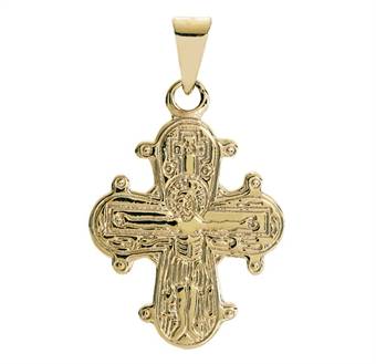 Detaljeret dagmarkors i 8 karat guld 16 x 13 mm.