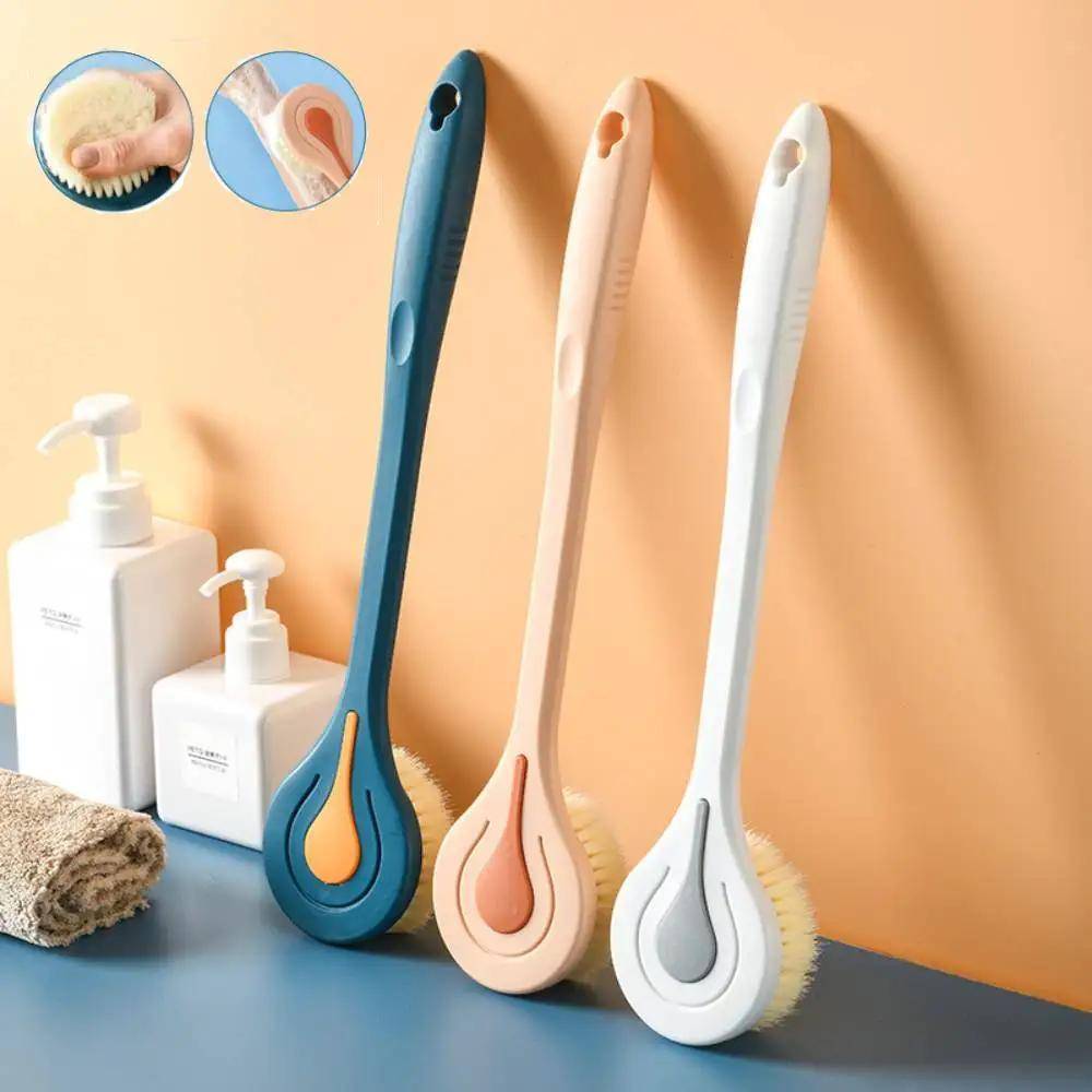 1pc Long Handle Bath Brush With Soft Bristles, Back Scrubber And Brush For Bathroom Body, Brush, Mud, Ball Brush