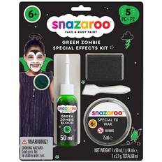 Snazaroo Makeup Color Set - Zombie Grön - 5 Delar - Snazaroo - One Size - Smink