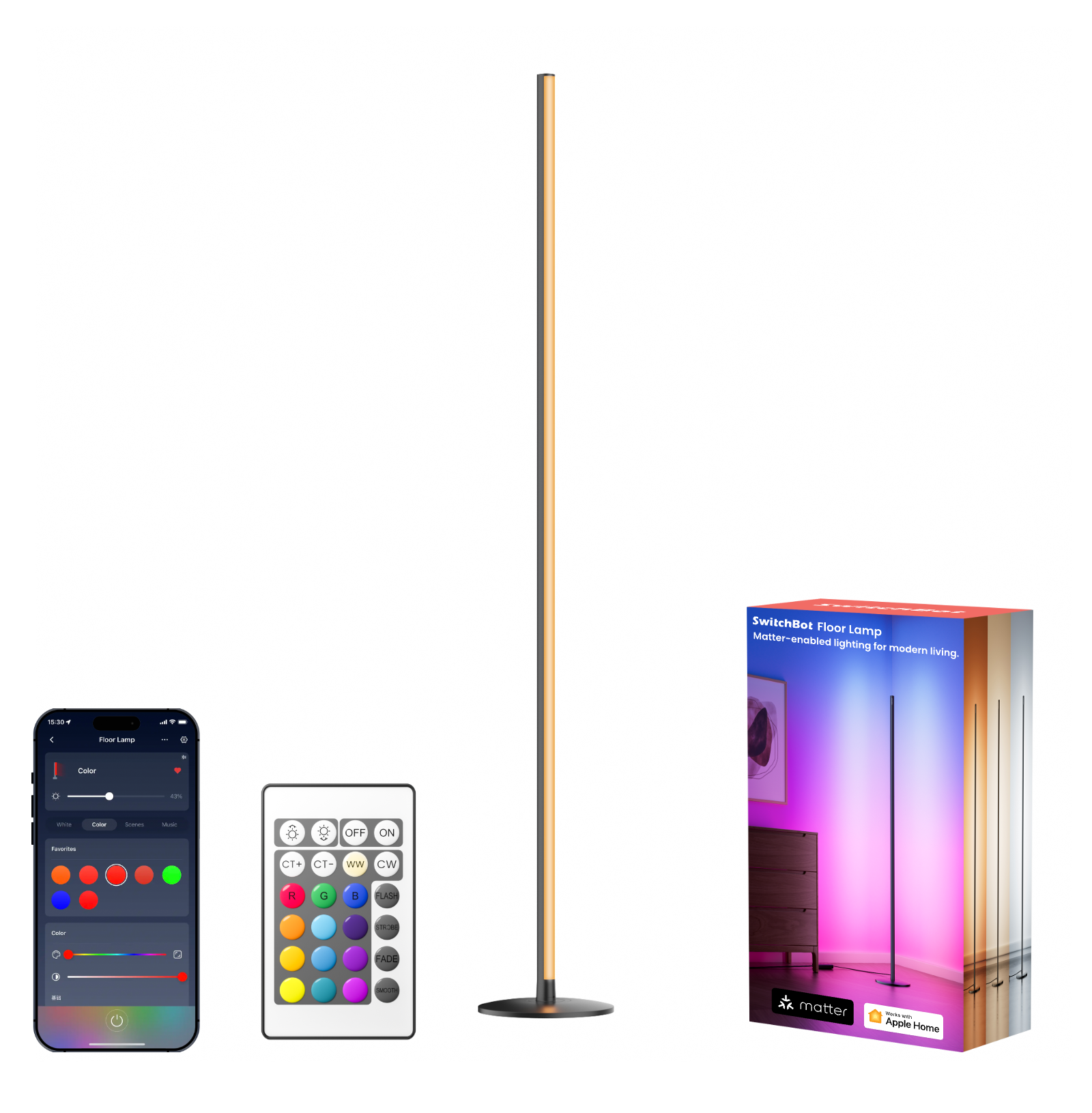 SwitchBot Floor Lamp - Floor Lamp + Led Strip Light 3