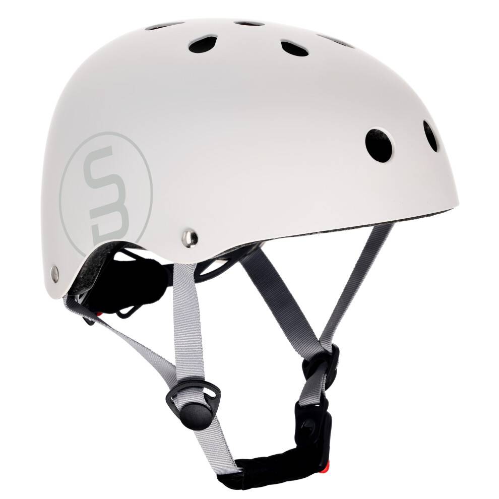 PERFECT PASFORM M 54-58 cm LIGHT børnecykelhjelm LED-lys magnetiske klips hvid