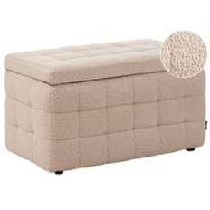 Puf med opbevaring MICHIGAN Boucle Beige