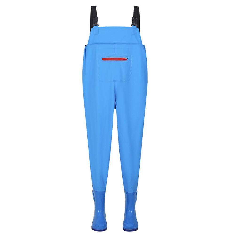 Child Chest Waders Vattentät Youth Fishing Waders med stövlar för pojkar och flickor cm blå