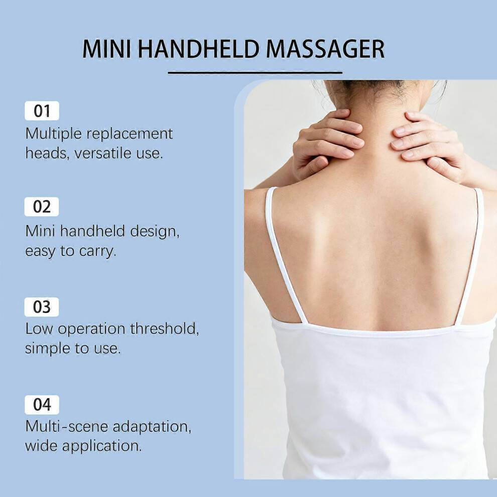 (1PCS) Mini Handheld Massager Comfortable Shoulder, Neck And Joint Care For Daily Use - Compact Mini Massage Device