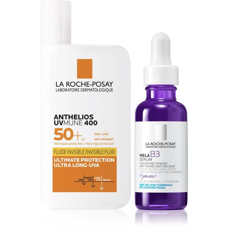 La Roche-Posay Bundles Anthelios + Mela B3 Set för korrigering av pigmentfläckar