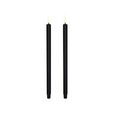 SOMMERUDSALG - Uyuni - LED Mini Kronelys - Sort - 2-pak - 1,3x25 cm