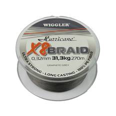 Hurricane X8 Braid Grey 270m (0,16mm (brottstyrka 13,6kg))