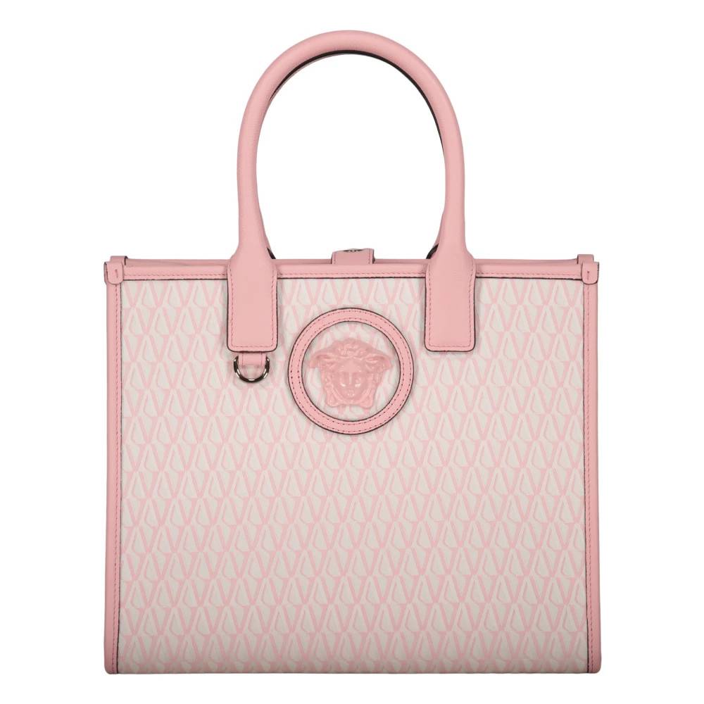 Versace La Medusa Lille Lærredstaske - Tasker - Dame - Lyserød - ONE SIZE - Bomuld