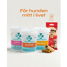 Paket till vuxen - Omega 3 + Anti Plack + Multi 200 Tabletter / Soopa Dental Stick Paw-Na Colada