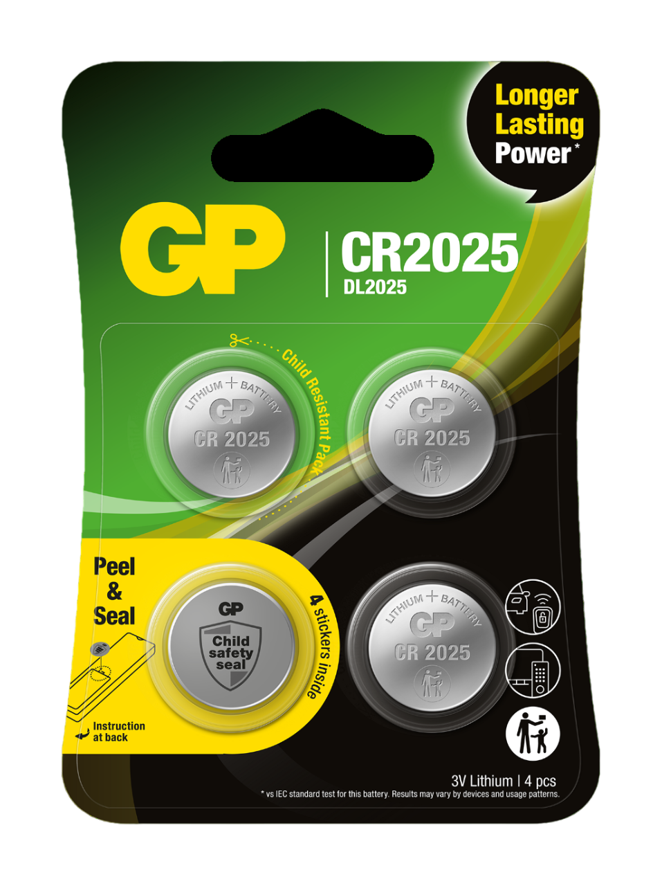 Knappcell GP Ultra Plus Lithium CR2025 - 2-pack
