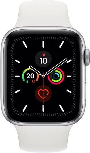 Apple Watch Series 5 (2019) | 44 mm | Aluminum | GPS | silver | Sportband vit