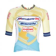 Cykeltrøje kort arm retro mercatone uno 1998-1999