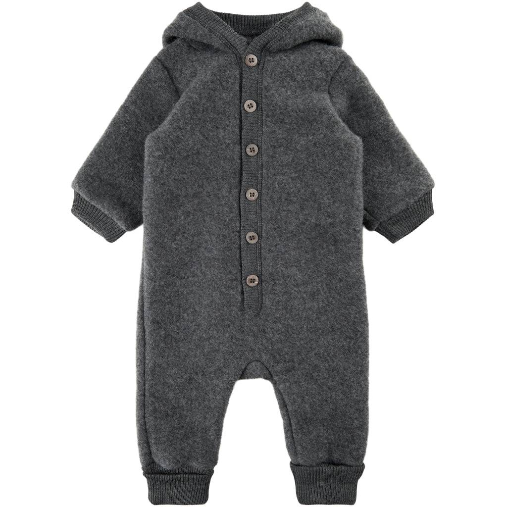 Baby Ulddragt Hætte - Anthracite Melange - 98