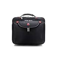 SYT-MD Rullväska, 16 tums multifunktions rullande bagage män affärsväska hjul studenter bär på vagnen dator resa väska (Color : Black, Luggage Size : 16")